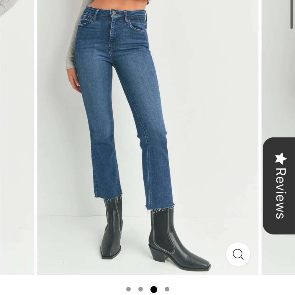 Just black denim flare